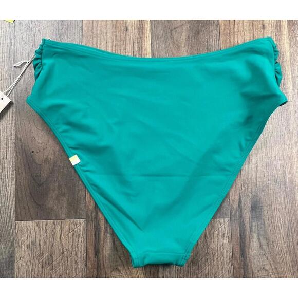 Summersalt Ruched High Leg High Rise Bottom & Sidestroke Bikini Top Size 6 Green - Picture 5 of 8